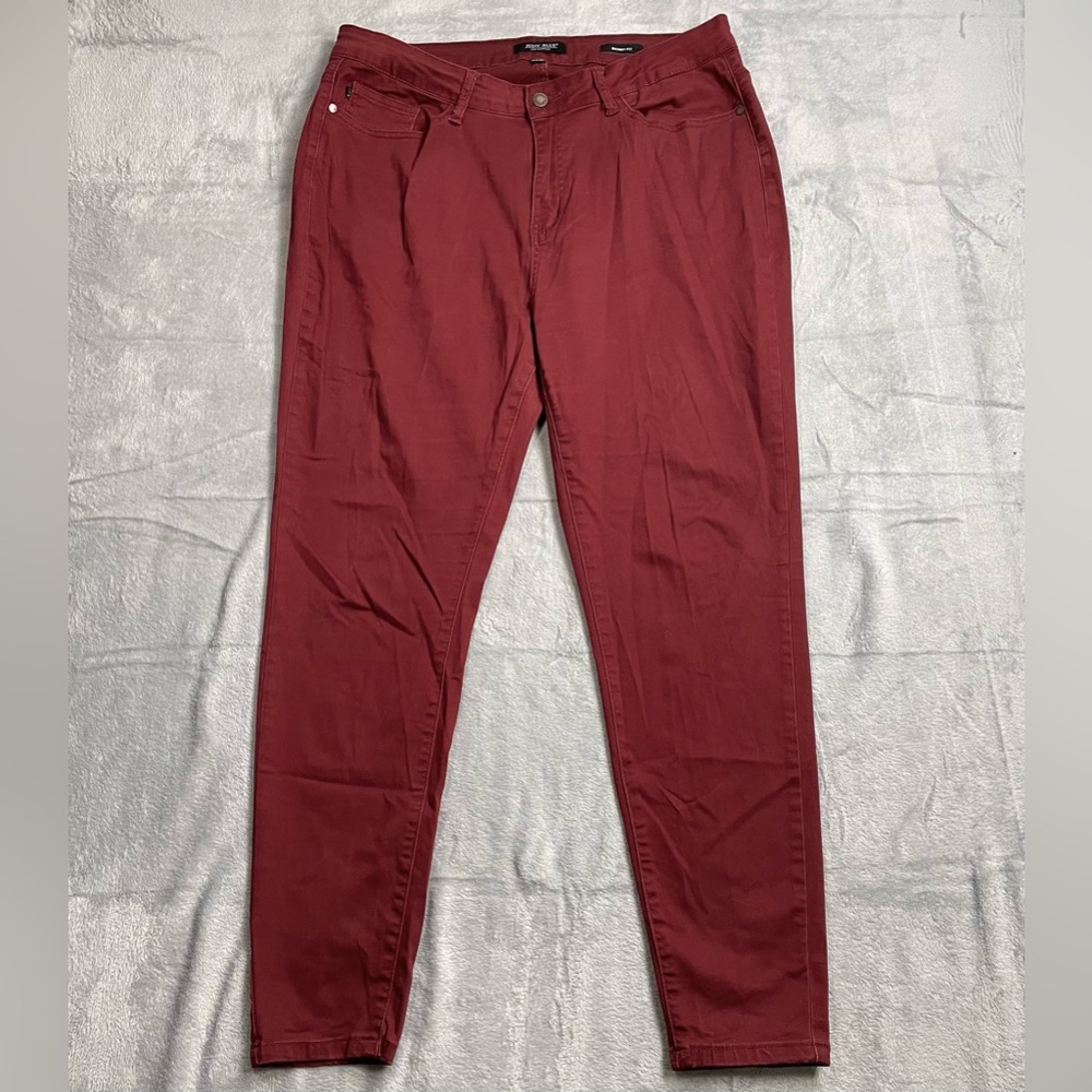 Judy Blue Jeans 20W Skinny Fit Burgundy Red High‎ Rise